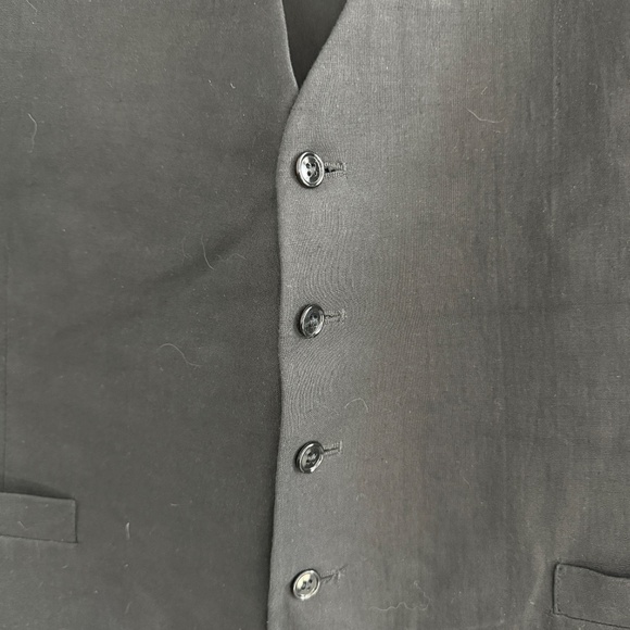 BACHRACH VEST BUTTON FRONT RIBBON TIE BACK VINTAGE WEDDING GUEST HOLIDAY MEN 48R - Picture 5 of 13